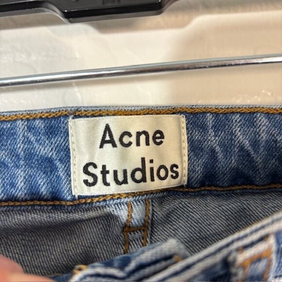 Acne Studio Jeans Womens 24 Row Carter Medium Wash Denim - Picture 3 of 6